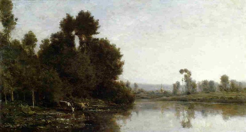 Charles-Francois Daubigny The Banks of River Germany oil painting art